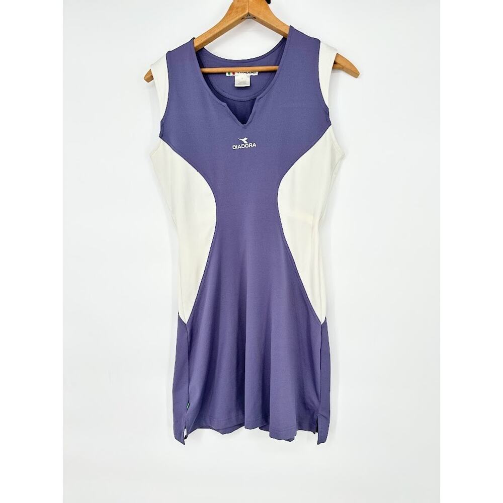 Diadora Womens Size Medium Sport Dress Purple White Tennis Pickleball Athletic